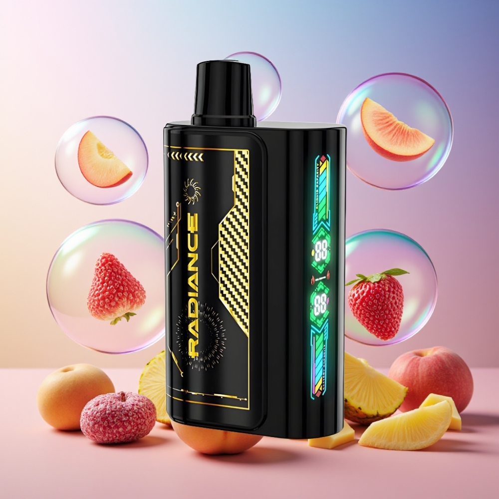 JNR Radiance 31000 Puffs Einweg-Vape Pfirsich Mango Ananas – 28ml E-Liquid, 950 mAh Akku, Schweiz Großhandel