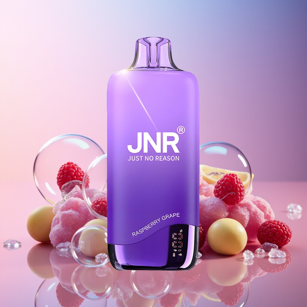 JNR Rainbow 10500 Puffs Einweg-Vape Himbeer Traube – 600mAh, 18ml, USB-C, Schweiz Großhandel