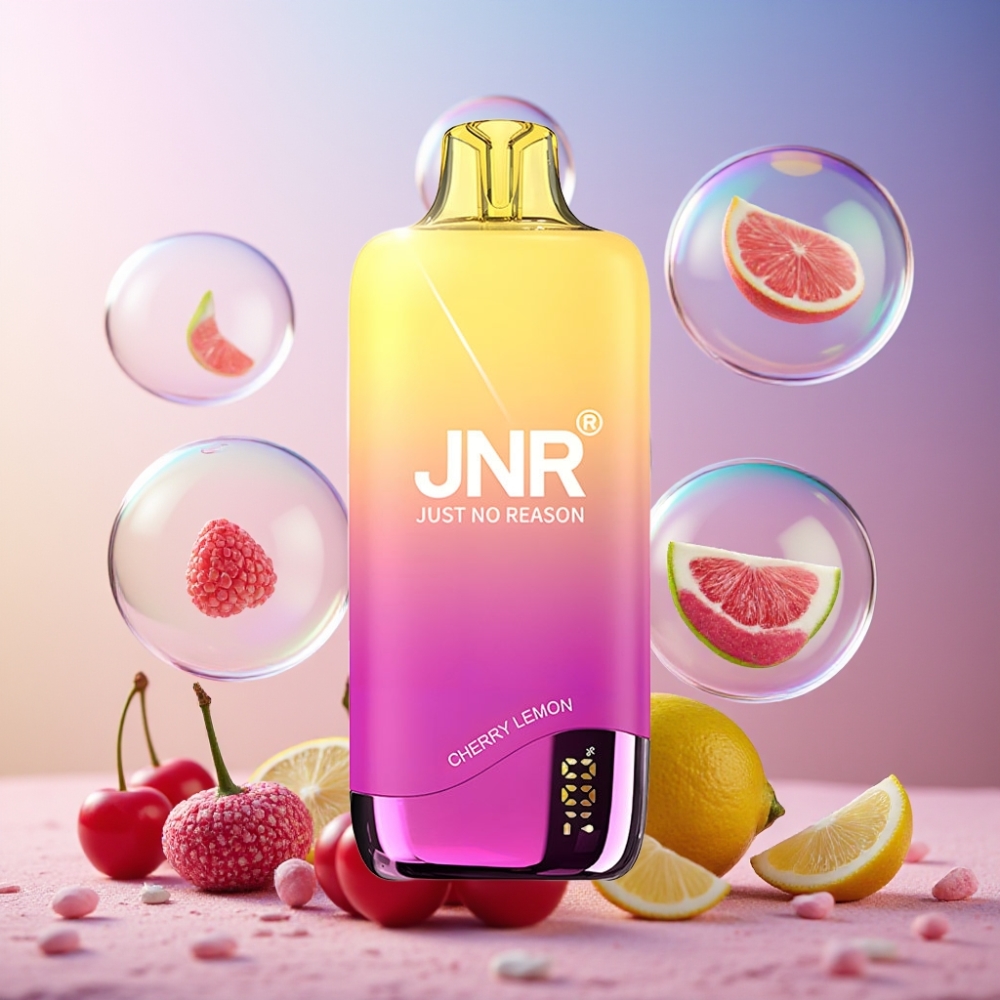 JNR Rainbow 10500 Puffs Einweg-Vape Kirsch-Zitrone – 10500 Puffs, 18ml Tank, USB-C, Schweiz Großhandel