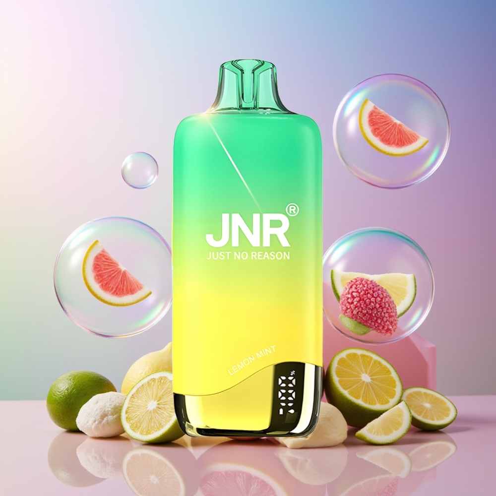 JNR Rainbow 10500 Puffs Einweg-Vape Zitrone Minze – 10500 Puffs, 18ml Tank, USB-C, Schweiz Großhandel