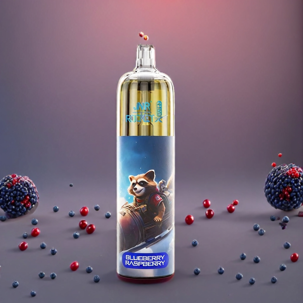 JNR Rocket X 12400 Puffs Blaubeere Himbeere – Kompakt, RGB-Lichter, 22ml E-Liquid, Schweiz großhandel
