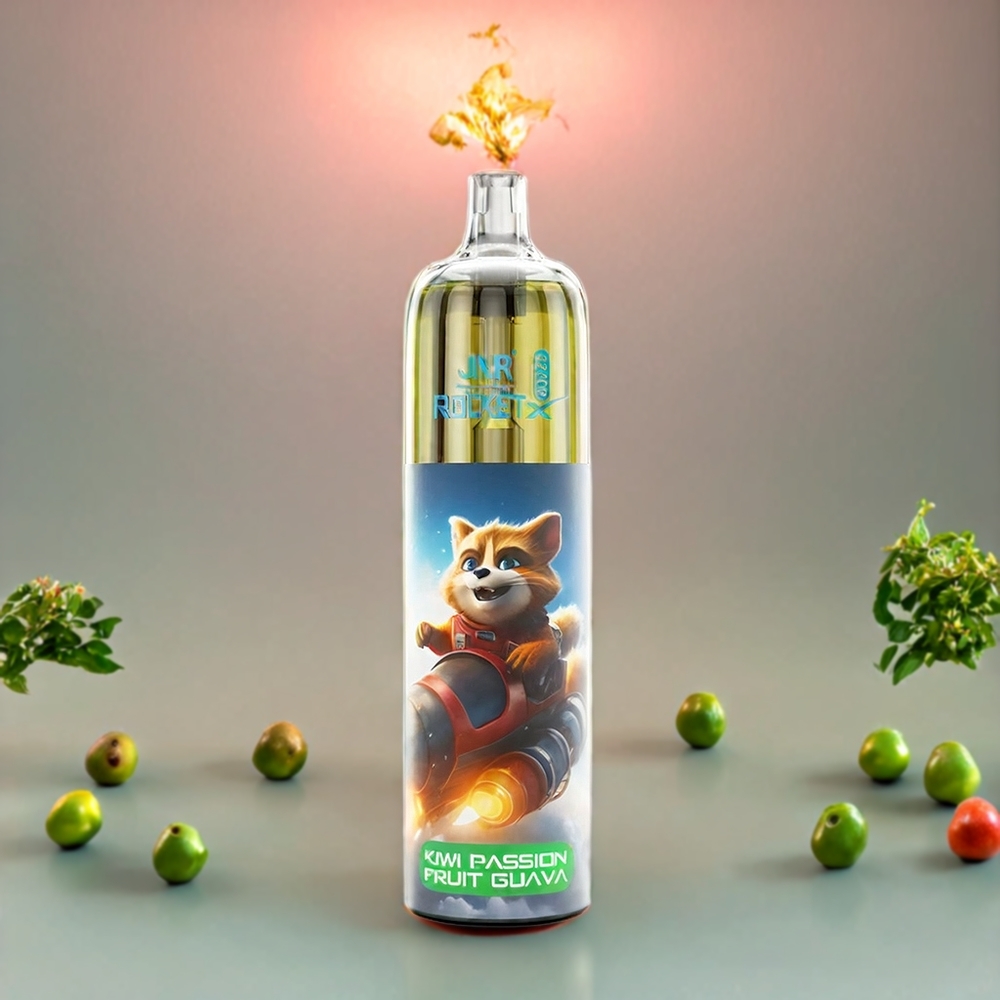 JNR Rocket X 12400 Puffs Kiwi Passionsfrucht Guave – Kompakt, RGB-Lichter, Typ-C Ladung, Schweiz Großhandel