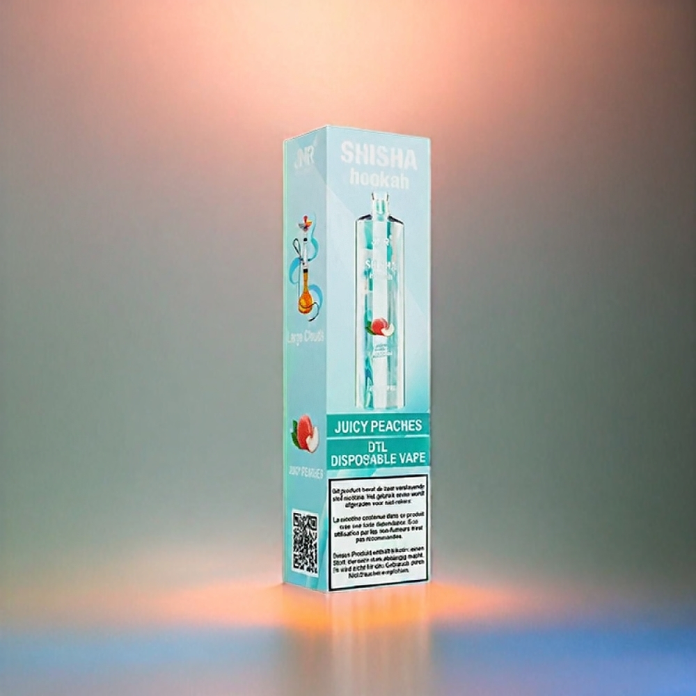 JNR Shisha Hookah 12000 Puffs Vape Juicy Peaches – 750mAh, 24ml, Type-C – Schweiz Großhandel