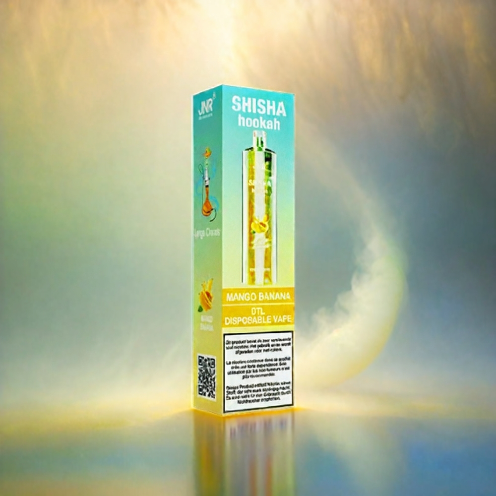 JNR Shisha Hookah 12000 Puffs Vape Mango Banane Schweiz Großhandel - 24ml, 750mAh, Type-C