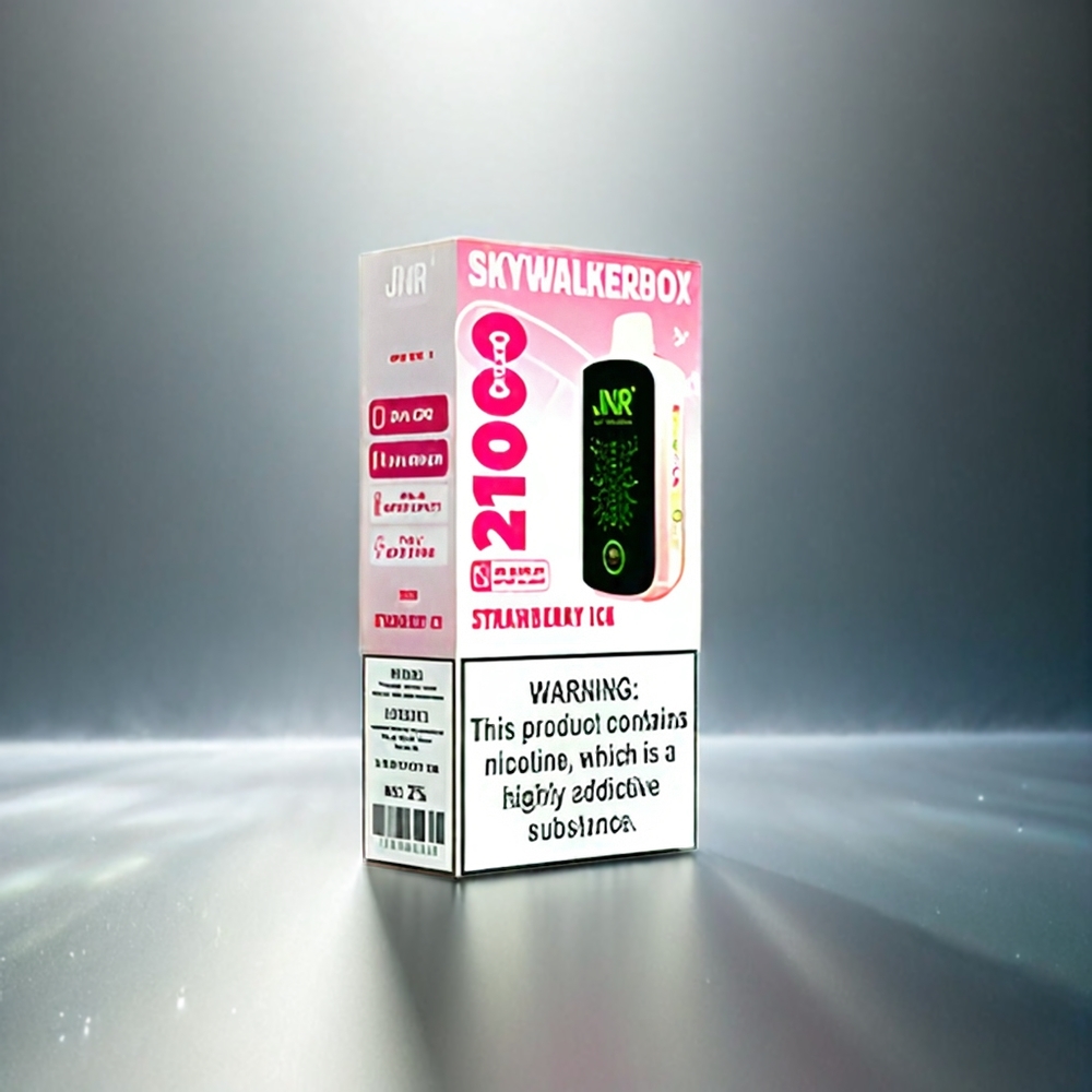 JNR Skywalker Box 21000 Puffs Schweiz Großhandel – 25ml E-Liquid, Dual Mesh Coil, Typ-C Schnellladung, Erdbeer-Eis