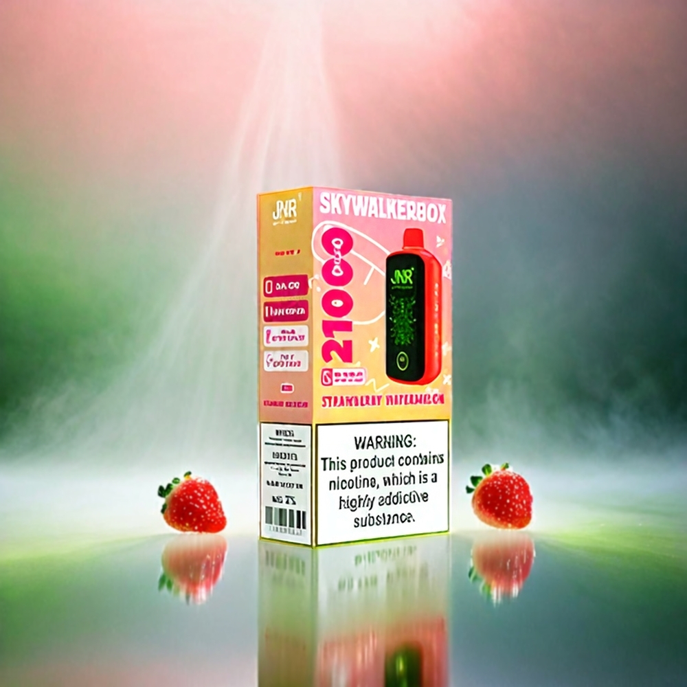JNR Skywalker Box 21000 Puffs Schweiz Großhandel – 25ml E-Liquid, Dual Mesh Coil, Type-C Schnellladung, Erdbeer-Wassermelone