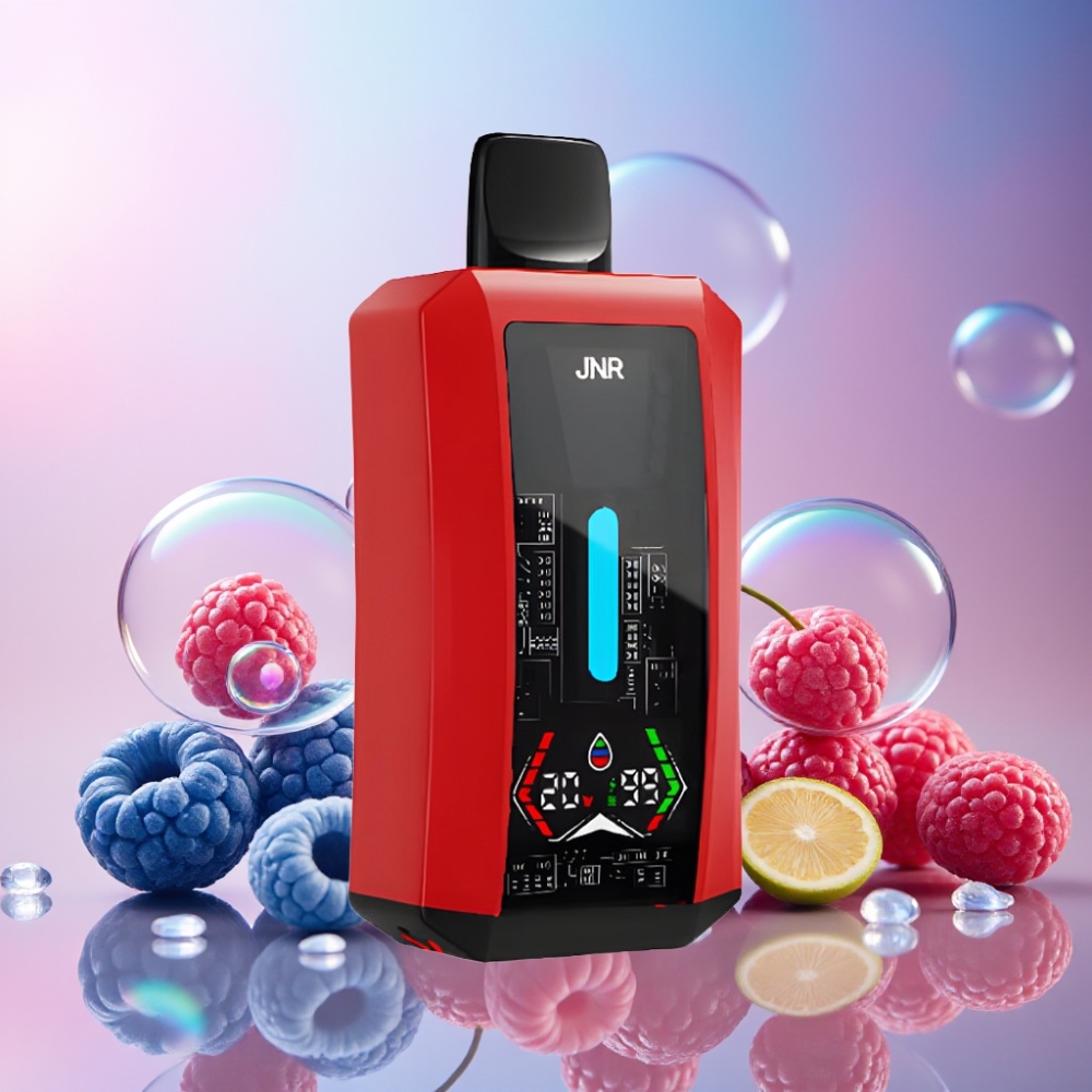 JNR Tank Pro 33000 Puffs Einweg-Vape Blau-Razz Kirsche – 28ml, Dual Mesh Coil, 15W/20W, Schweiz Großhandel