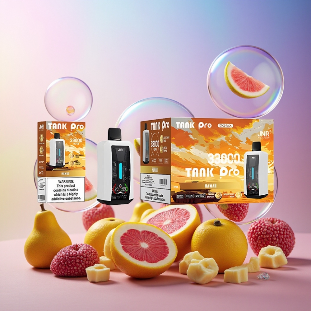 JNR Tank Pro 33000 Puffs Einweg-Vape Hawaii 28ml e-Liquid, Digital Display, Dual Mesh Coil, Schweiz großhandel