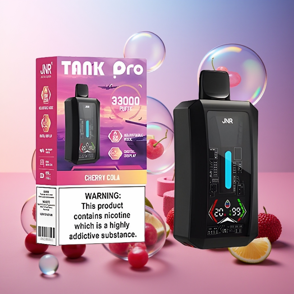 JNR Tank Pro 33000 Puffs Einweg-Vape Kirsch Cola 28ml e-Liquid 850mAh Schweiz großhandel