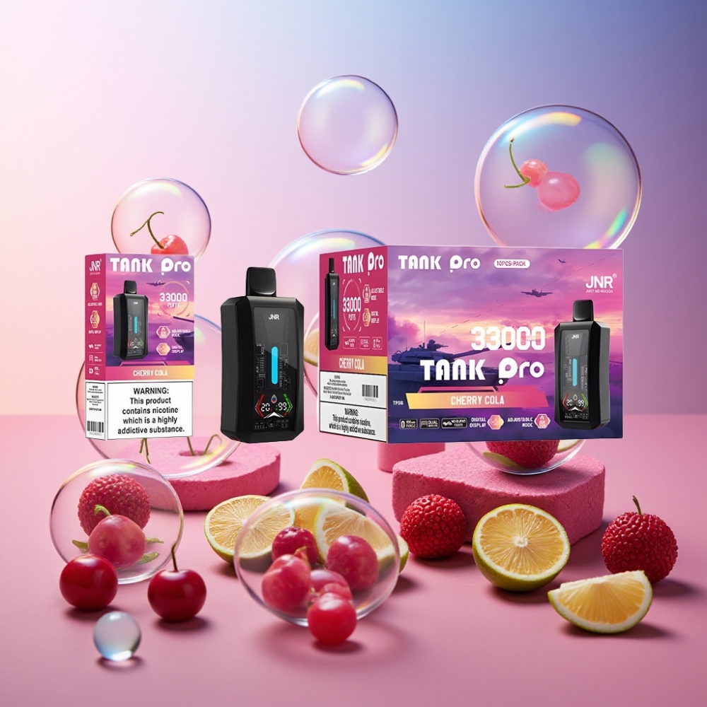 JNR Tank Pro 33000 Puffs Einweg-Vape Kirsch Cola 28ml e-Liquid 850mAh Schweiz großhandel