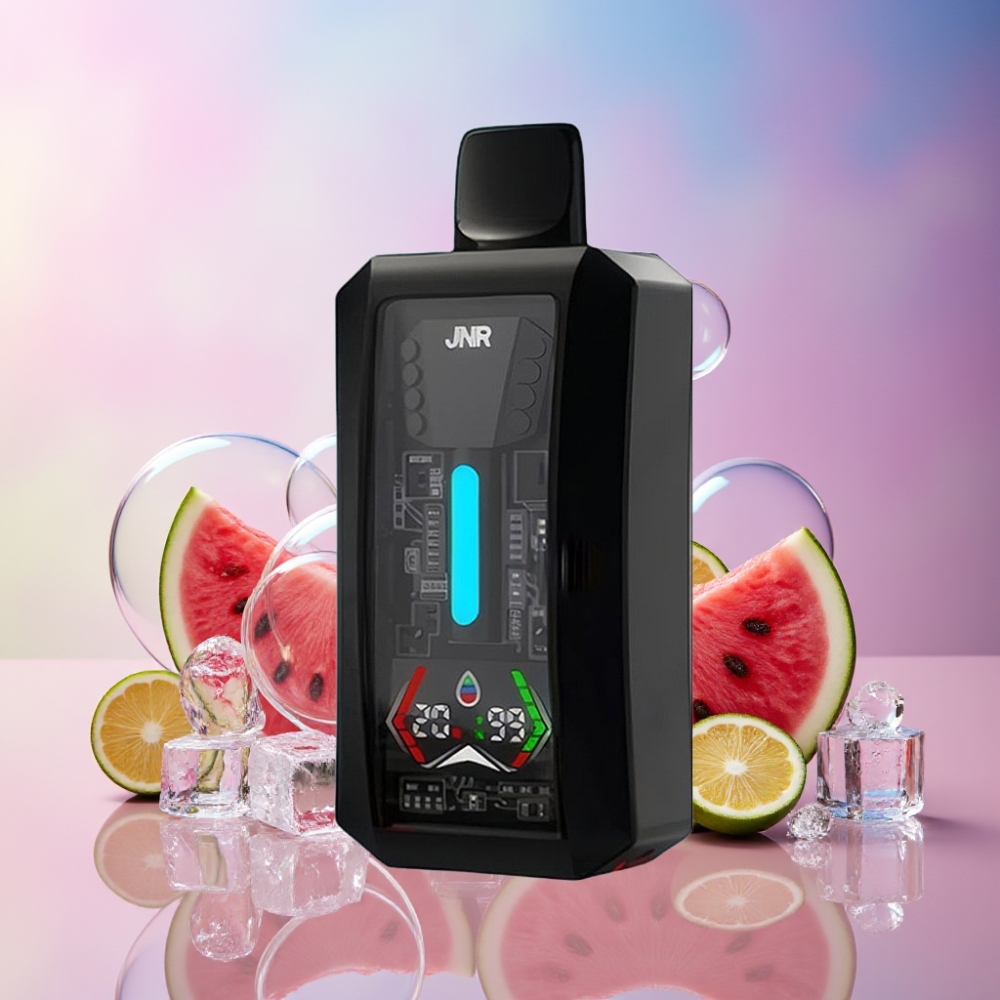 JNR Tank Pro 33000 Puffs Einweg-Vape Wassermelone Eis Schweiz Großhandel mit 28ml e-Liquid, Digital Display, Dual Mesh Coil