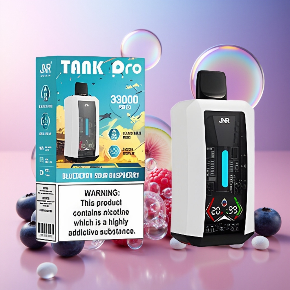 JNR Tank Pro 33000 Puffs Wegwerf-Vape Blaubeere-Sauer-Himbeere – 28ml e-Liquid, Dual Mesh Coil, 850mAh, Schweiz Großhandel