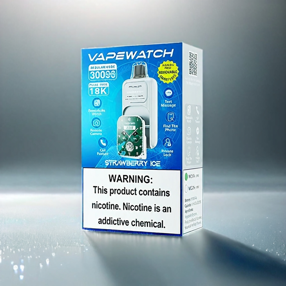 JNR Vape Watch 30000 Puffs Schweiz Großhandel – 30.000 Züge, 19mL, 5% Nikotin, Erdbeer-Eis