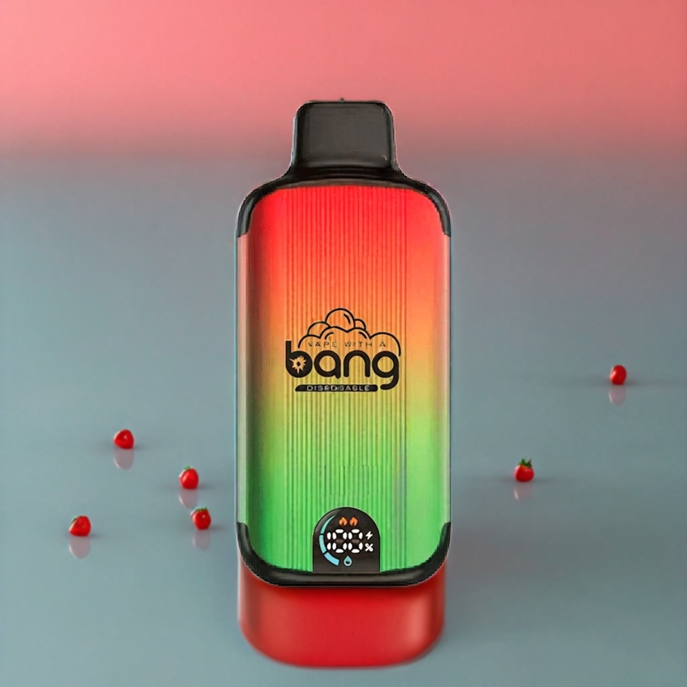 Bang 20000 Puffs Einweg-Vape Erdbeer-Wassermelone mit 13400 Akku, Typ-C-Ladung, Dual-Mesh-Heizspule – Schweiz Großhandel
