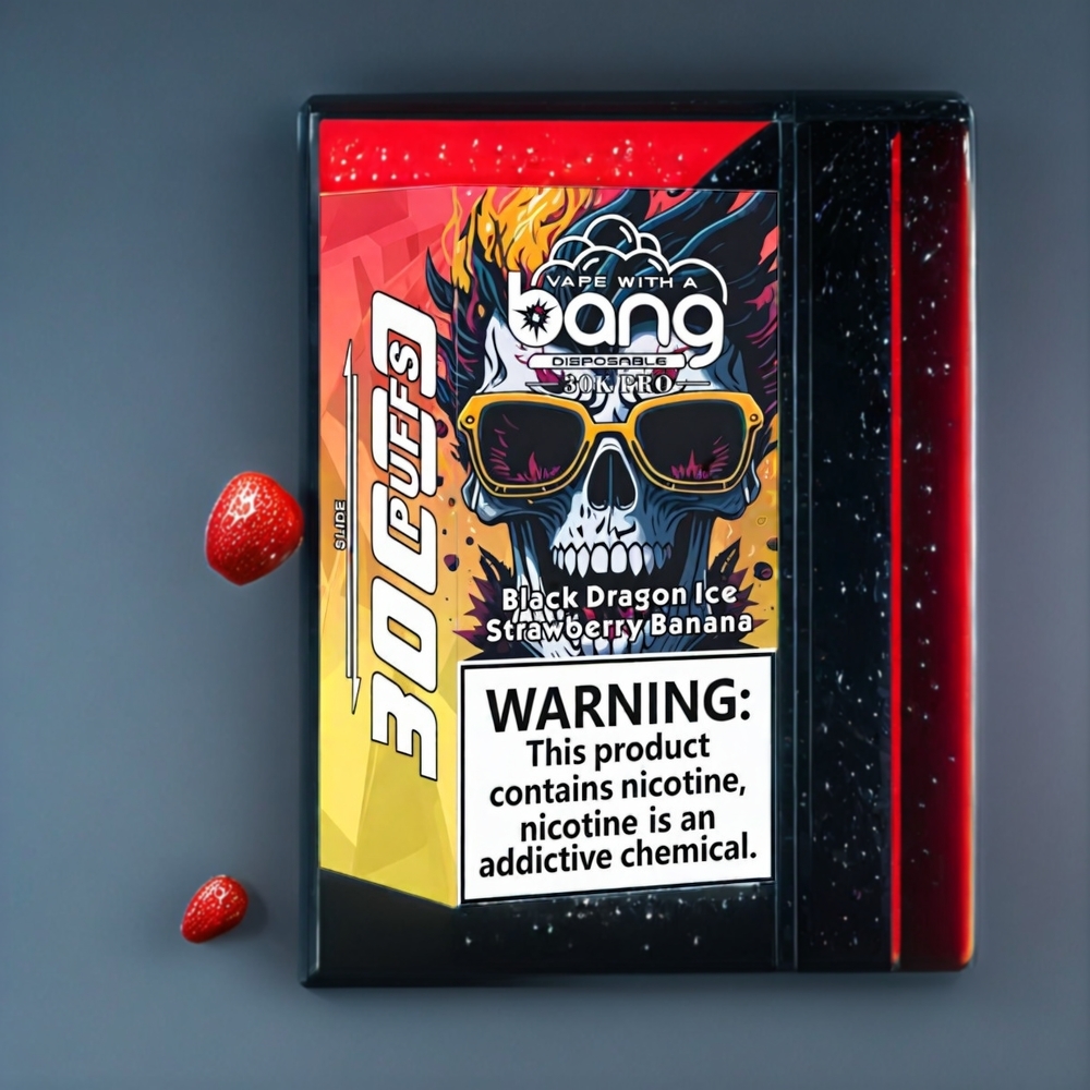 Bang 30K Pro 30000 Puffs Black Dragon Ice & Erdbeer Banane Einweg-Vape – 36ml, 550mAh, Schweiz Großhandel