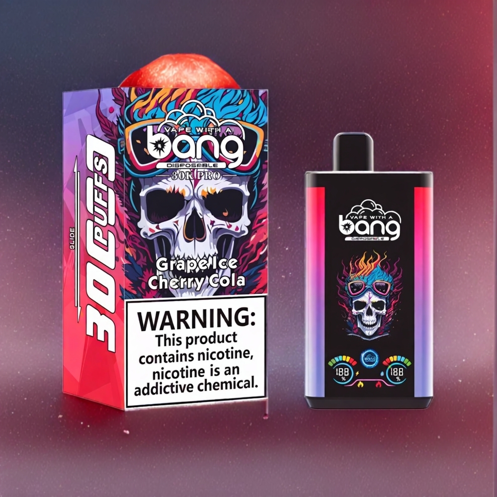 Bang 30K Pro 30000 Puffs Schweiz Großhandel – 36ml, 550mAh, Dual-Flavor System, Grape Ice & Cherry Cola