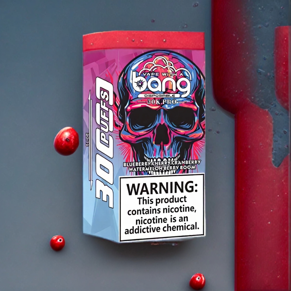 Bang 30K Pro 30000 Puffs Schweiz Großhandel – 36ml, 550mAh, Dual-Flavor System, Heidelbeere Kirsche Cranberry & Wassermelone Berry Boom