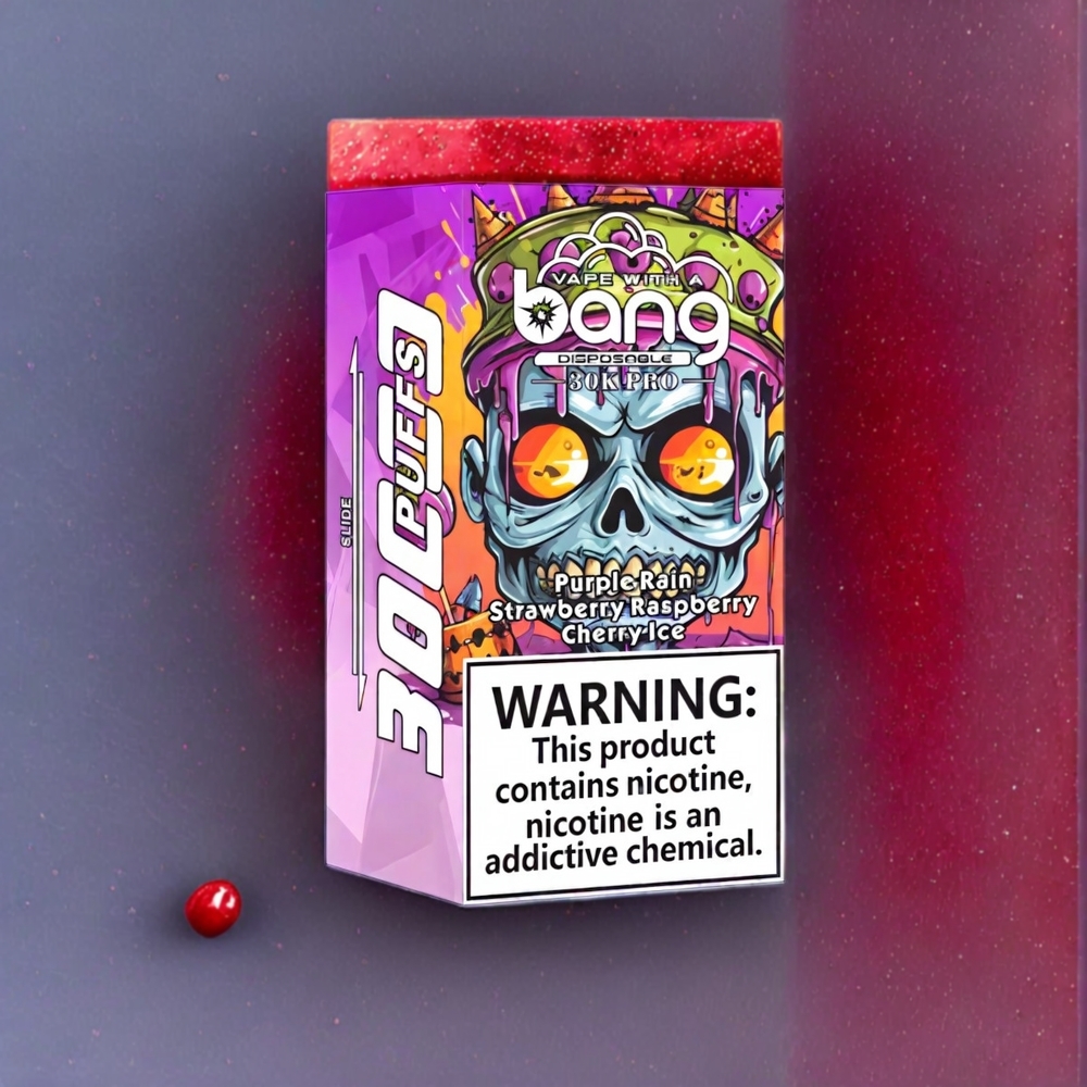 Bang 30K Pro 30000 Puffs Schweiz Großhandel – 36ml, 550mAh, Dual-Flavor System, Lila Regen & Erdbeere Himbeere Kirsch Eis