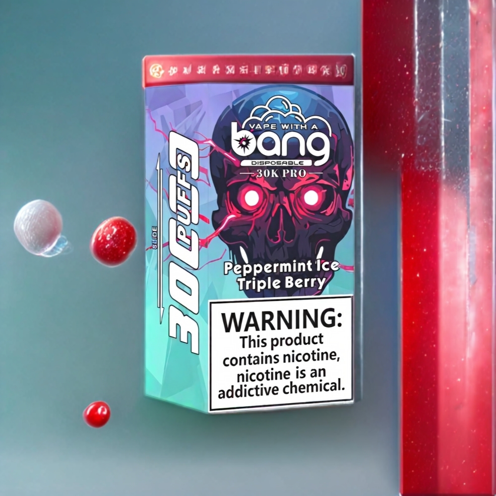 Bang 30K Pro 30000 Puffs Schweiz Großhandel – Pefferminze Eis & Triple Beeren, 36ml, 550mAh, 0%/2%/3%/5% Nikotin