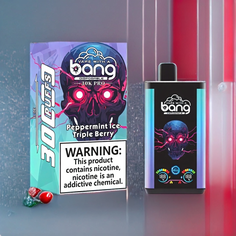 Bang 30K Pro 30000 Puffs Schweiz Großhandel – Pefferminze Eis & Triple Beeren, 36ml, 550mAh, 0%/2%/3%/5% Nikotin