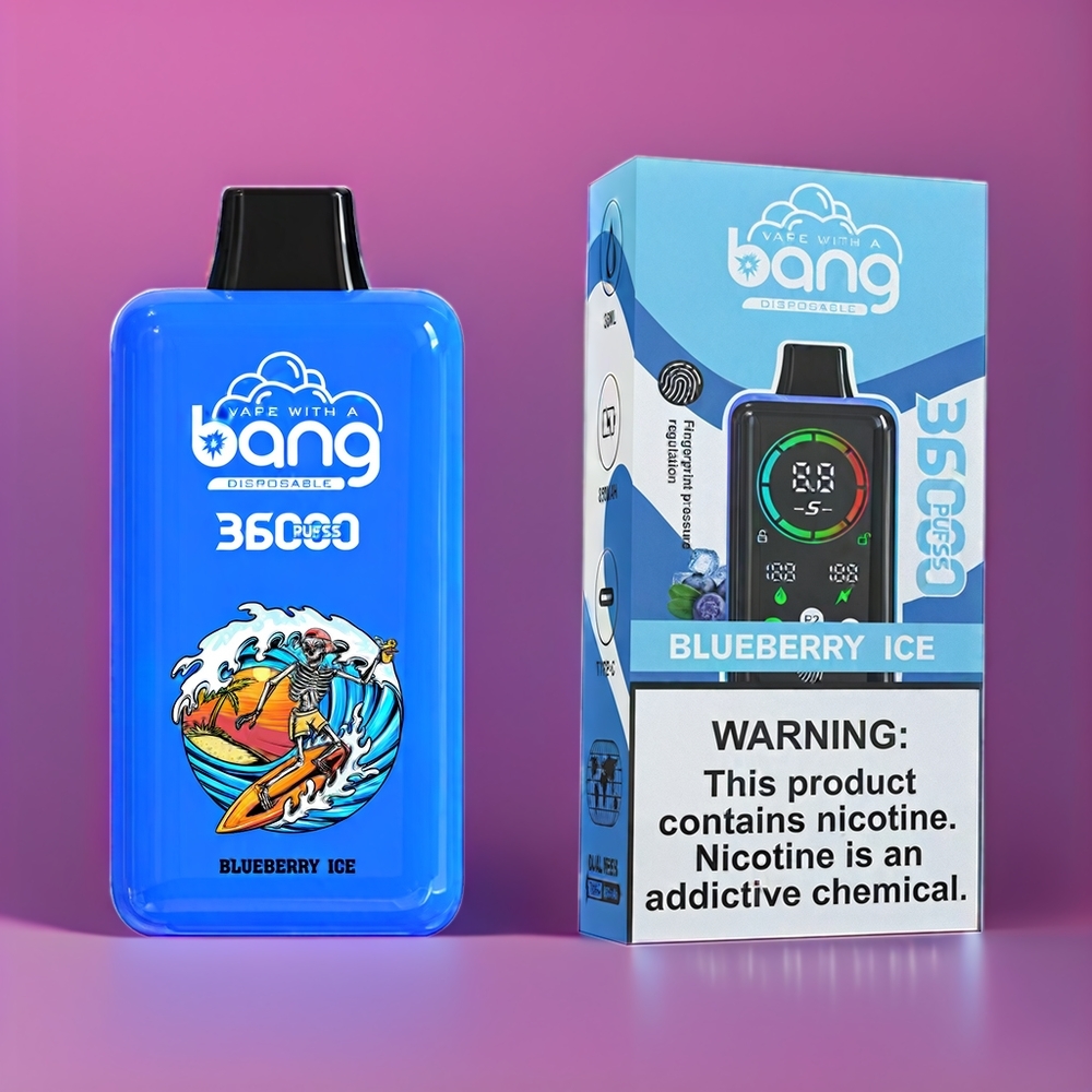 Bang 36000 Power Einweg-Vape Blaubeer-Eis - 36ml, 36000 Züge, 850mAh, Schweiz Großhandel