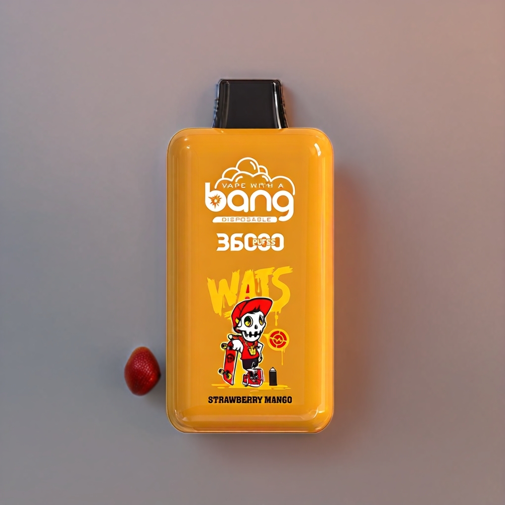 Bang 36000 Power Einweg-Vape Erdbeer Mango – 36ml, 36000 Züge, 850mAh, Schweiz Großhandel