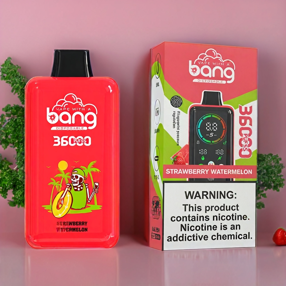 Bang 36000 Power Einweg-Vape Erdbeer-Wassermelone – 36ml, 36000 Züge, 850mAh – Schweiz Großhandel