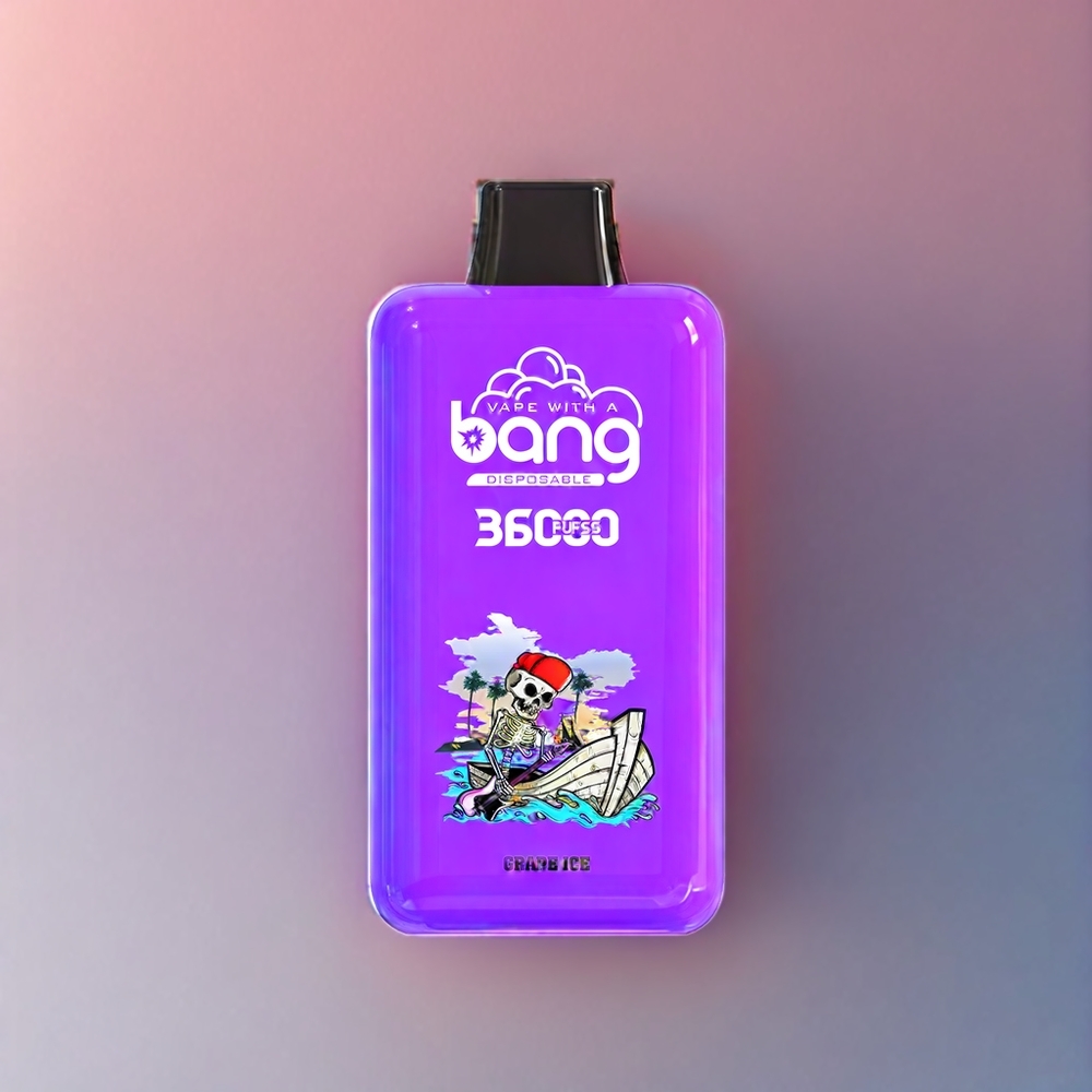 Bang 36000 Power Einweg-Vape Grape Ice (0-5% Nikotin, 850mAh, 36ml) Schweiz Großhandel