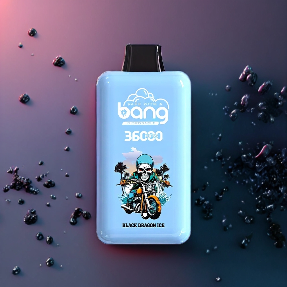 Bang 36000 Power Einweg-Vape Schwarz Drachen Eis – 36ml, 36000 Züge, 850mAh, Schweiz Großhandel