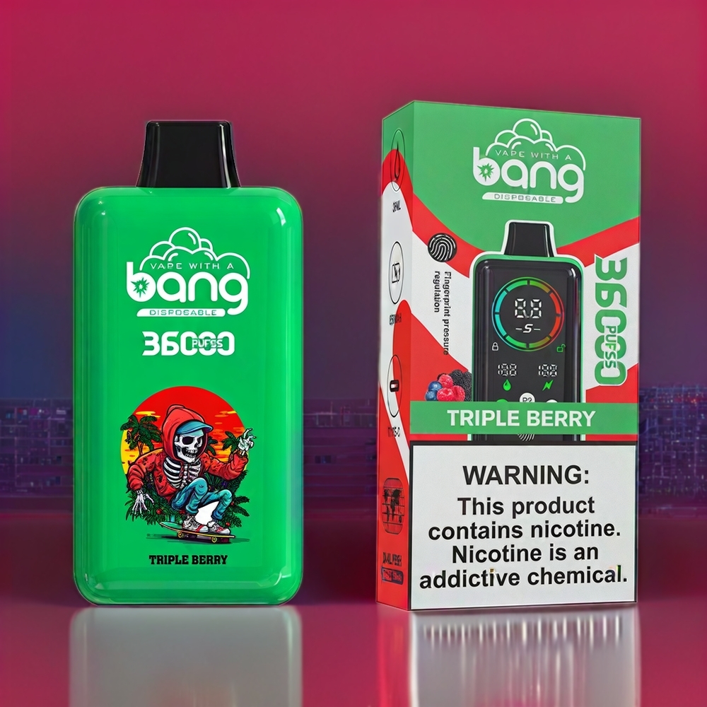 Bang 36000 Power Einweg-Vape Triple Berry (0%-5% Nikotin, 850mAh, 36ml, 36000 Züge) Schweiz Großhandel
