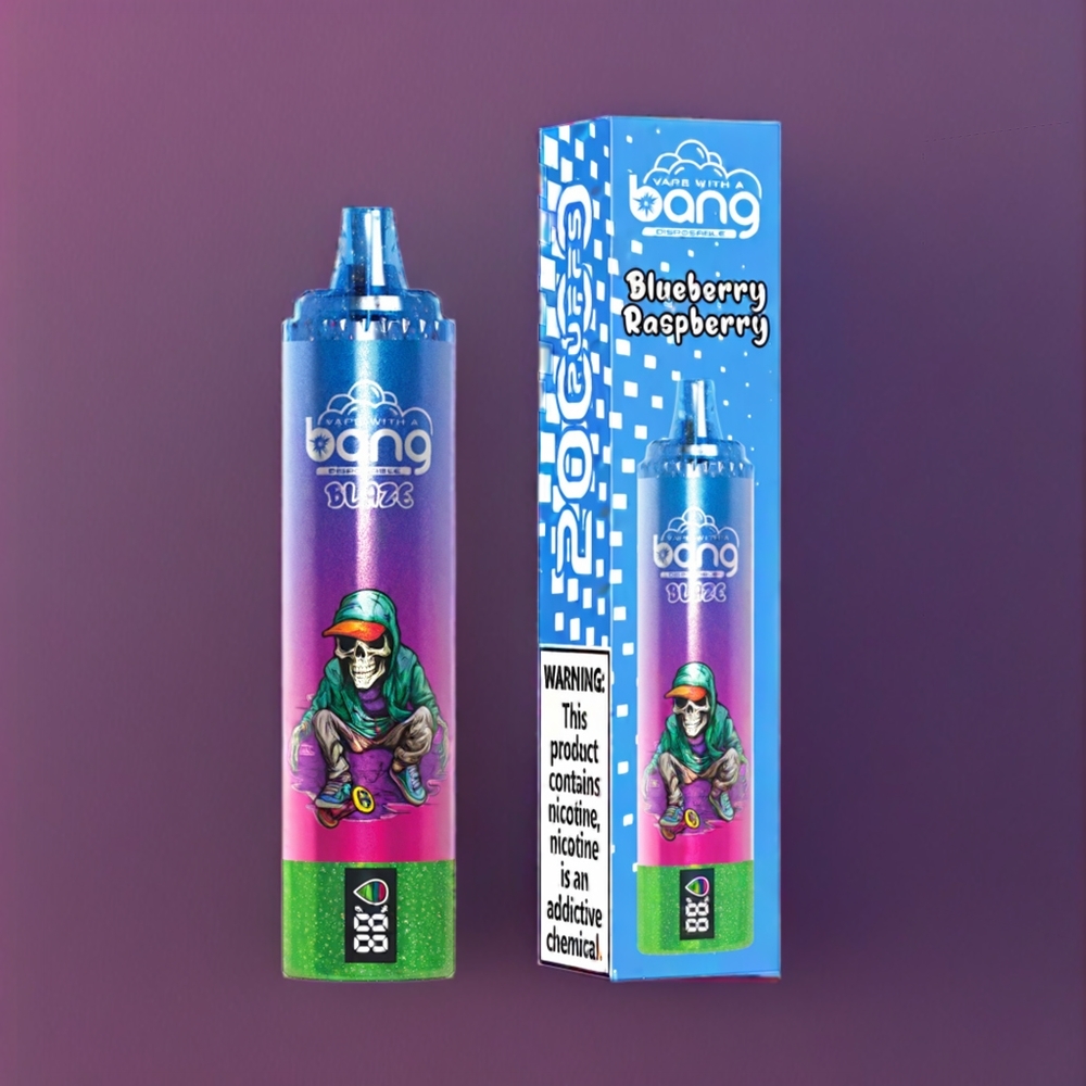 Bang Blaze Tornado 20000 Puffs Einweg-Vape Blaubeere Himbeere – 20000 Puffs, Typ-C-Ladung, anpassbarer Luftstrom, Schweiz Großhandel
