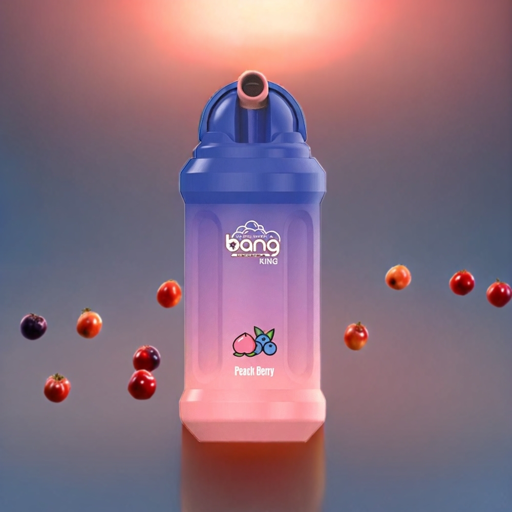 Bang King 12000 Puffs Einweg-Vape Pfirsich-Beere Schweiz Großhandel - 23ml, 650 mAh, 1.2 Ohm Mesh Coil