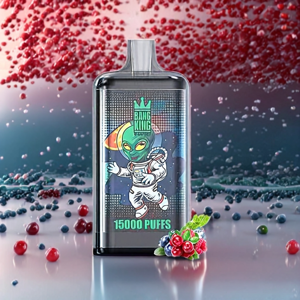 Bang King 15000 Puffs Einweg-Vape Triple Berry Ice – 21ml, 550 mAh, 0-5% Nikotin, Schweiz Großhandel