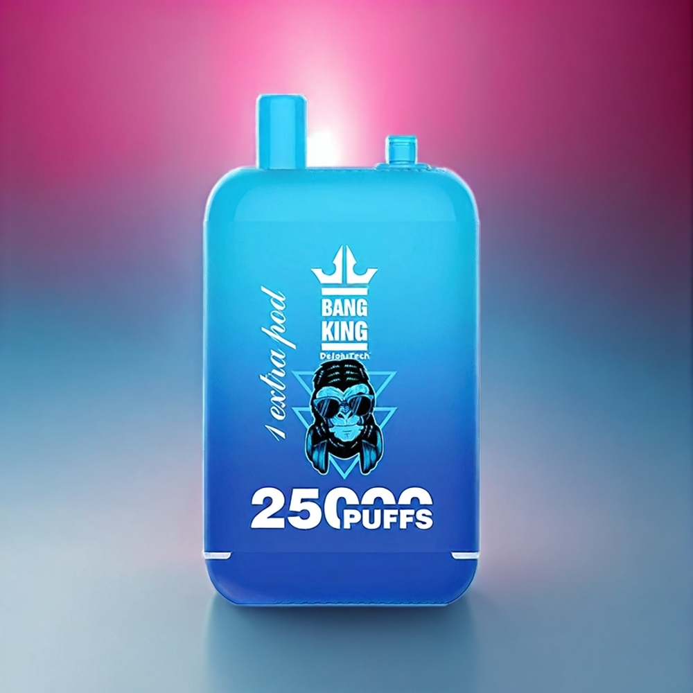 Bang King 25000 Puffs Schweiz Großhandel – Blauer Himbeer-Eis, 46ml, 650 mAh, Dual Pod