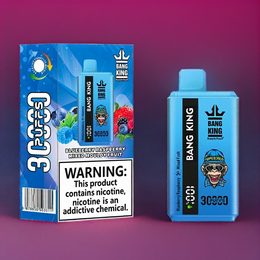 Bang King 30000 Puffs Einweg-Vape Blaubeere Himbeere Gemischte Schimmelfrucht – 30.000 Züge, 36ml, 550mAh, Schweiz Großhandel