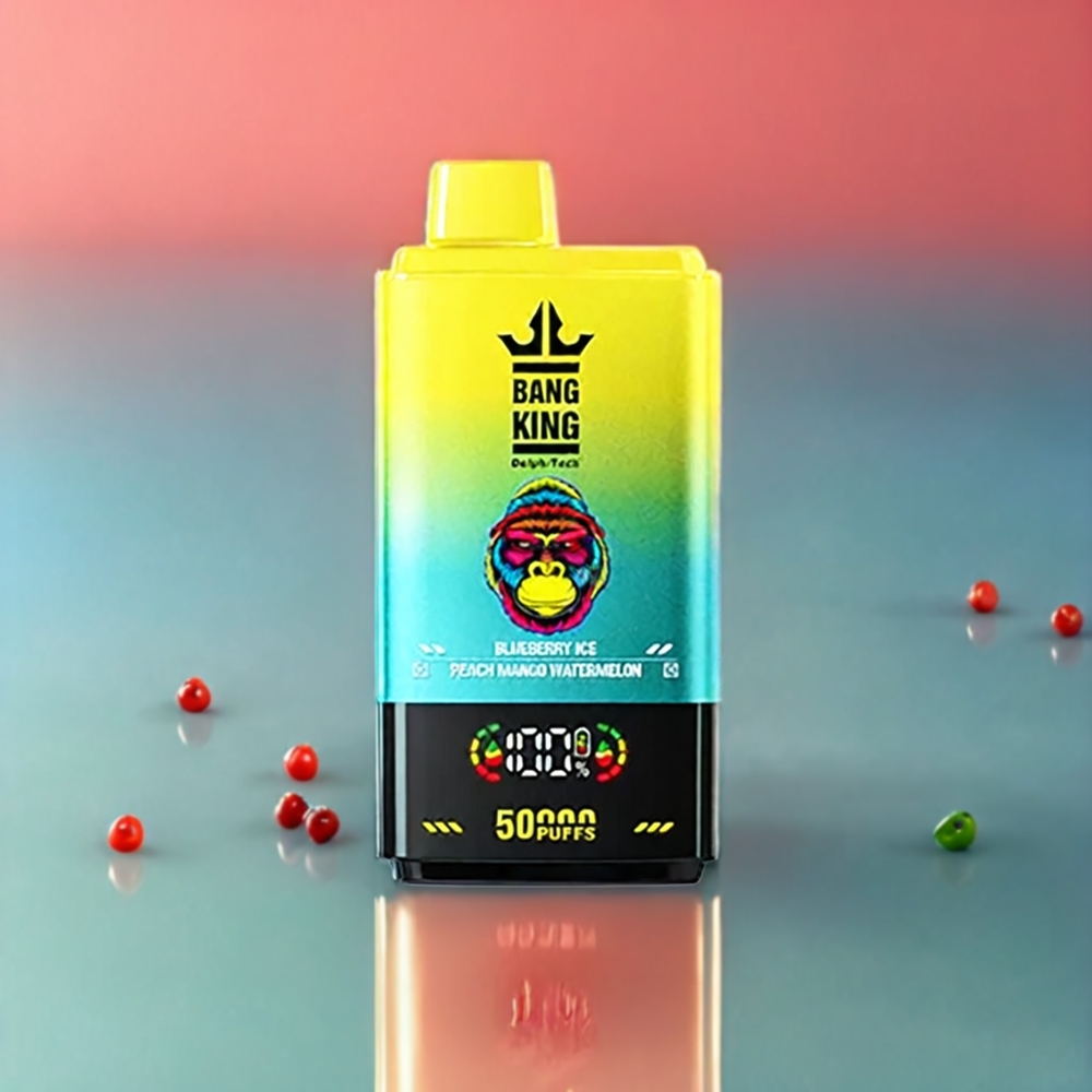 Bang King 50000 Einweg-Vape Blaubeer-Eis Pfirsich Mango Wassermelone - 50000 Züge, 50ml, 850mAh, Schweiz Großhandel