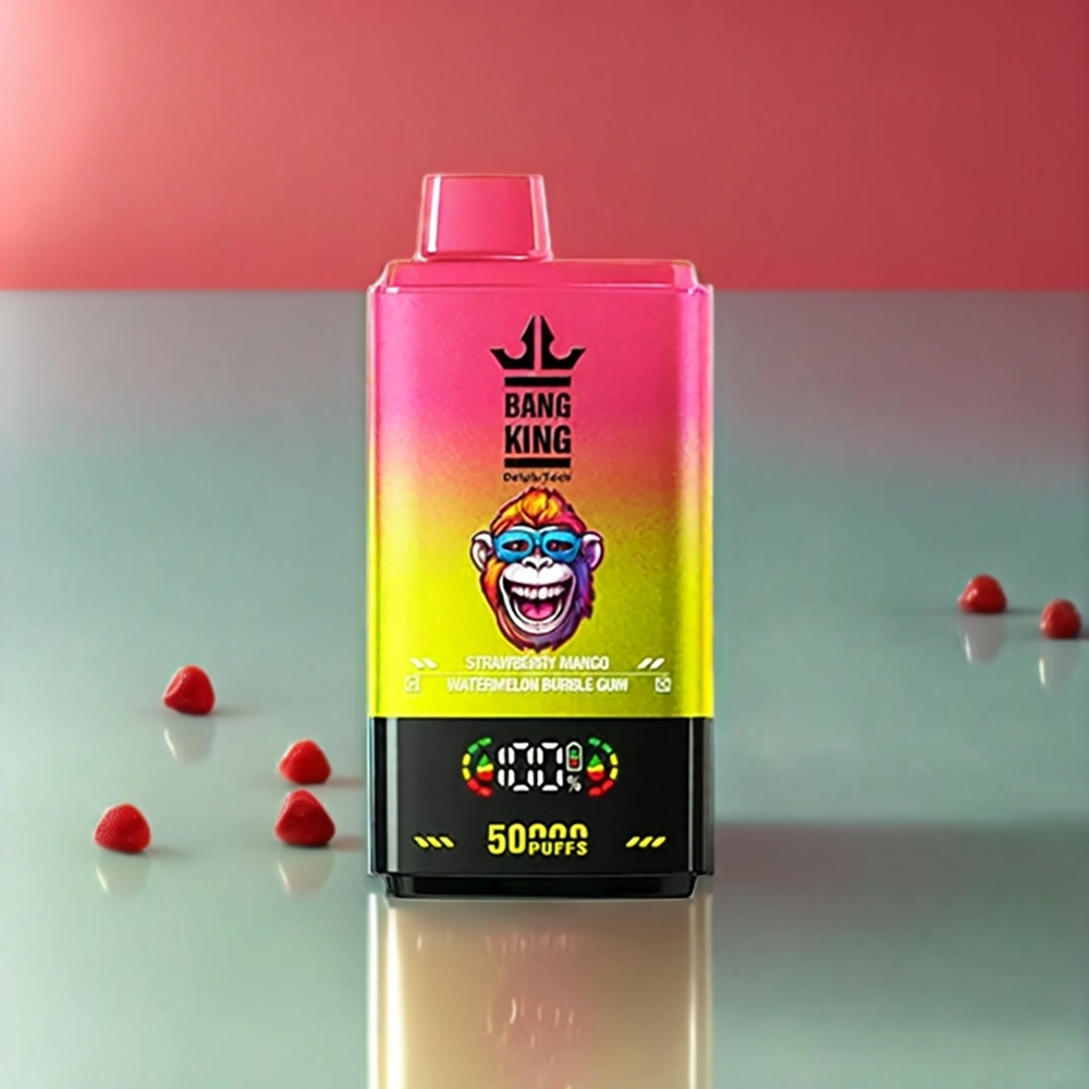 Bang King 50000 Einweg-Vape Erdbeer Mango Wassermelone Bubble Gum - 50000 Züge, 50ml, 850mAh, Schweiz Großhandel
