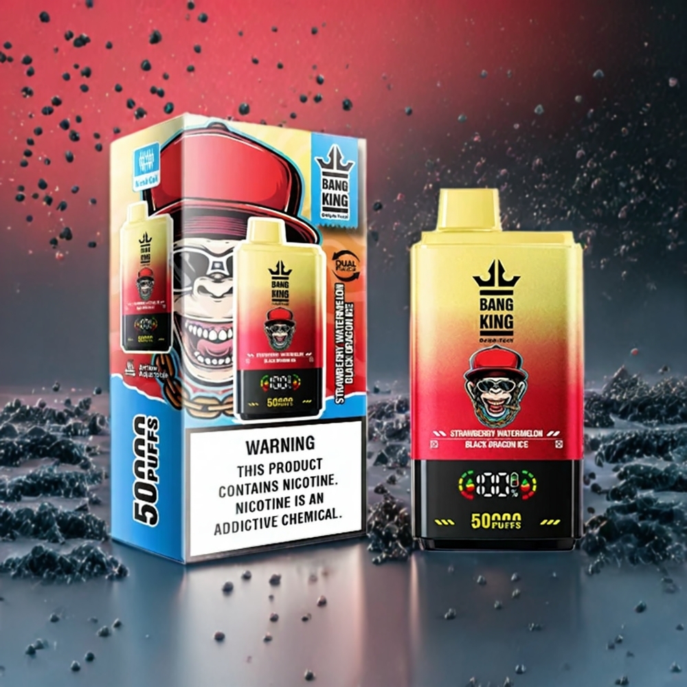 Bang King 50000 Einweg-Vape Erdbeer-Wassermelone Black Dragon Ice – 50000 Züge, 50ml, 850mAh, Schweiz Großhandel