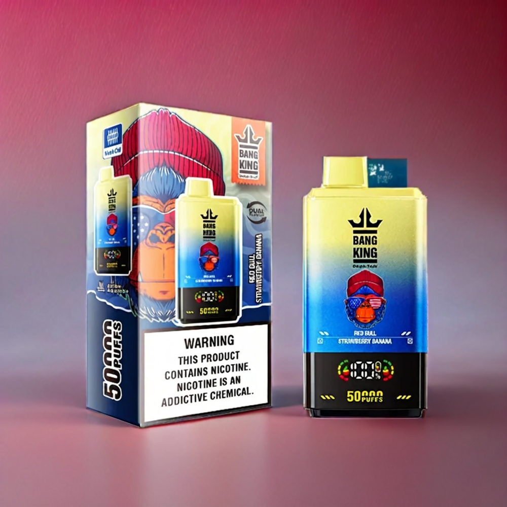 Bang King 50000 Einweg-Vape Red Bull Erdbeer Banane - 50000 Züge, 50ml, 850mAh - Schweiz Großhandel