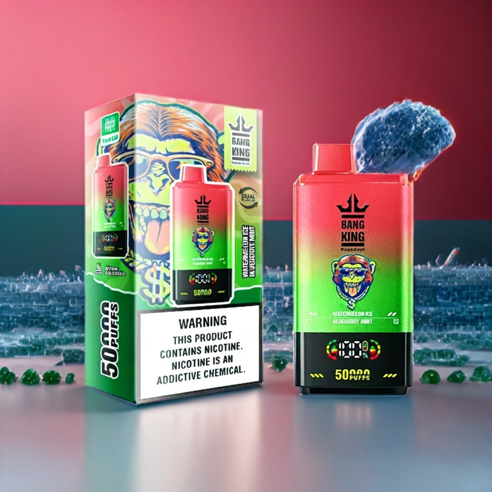 Bang King 50000 Einweg-Vape - Wassermelone-Eis Blaubeer-Minze, 50000 Züge, 50ml, 850mAh, Schweiz Großhandel