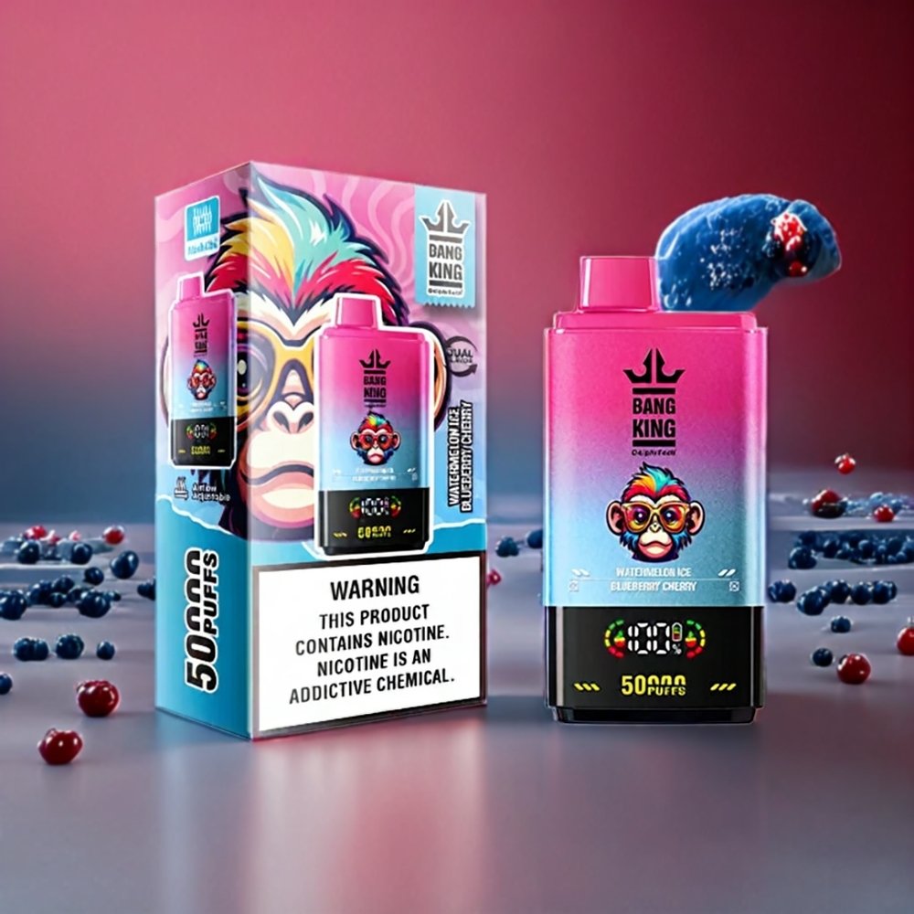 Bang King 50000 Einweg-Vape Wassermelone Heidelbeere Kirsche - 50000 Züge, 50ml, 850mAh, Schweiz großhandel