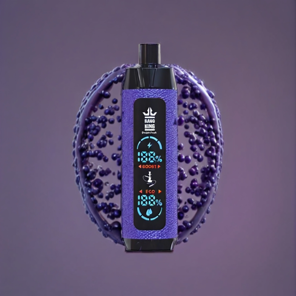 Bang King Shisha 25000 Puffs Einweg-Vape Blaubeere Traube – 30ml E-Liquid, 650 mAh, Mesh Coil 0.6 Ohm, Schweiz Großhandel