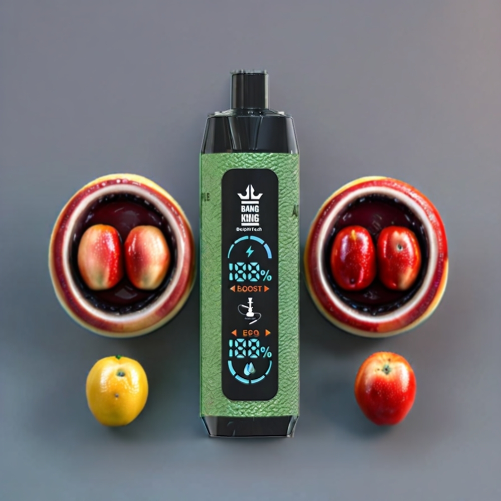 Bang King Shisha 25000 Puffs Schweiz Großhandel – Doppelapfel, 30ml E-Liquid, 650 mAh, Typ-C Ladung