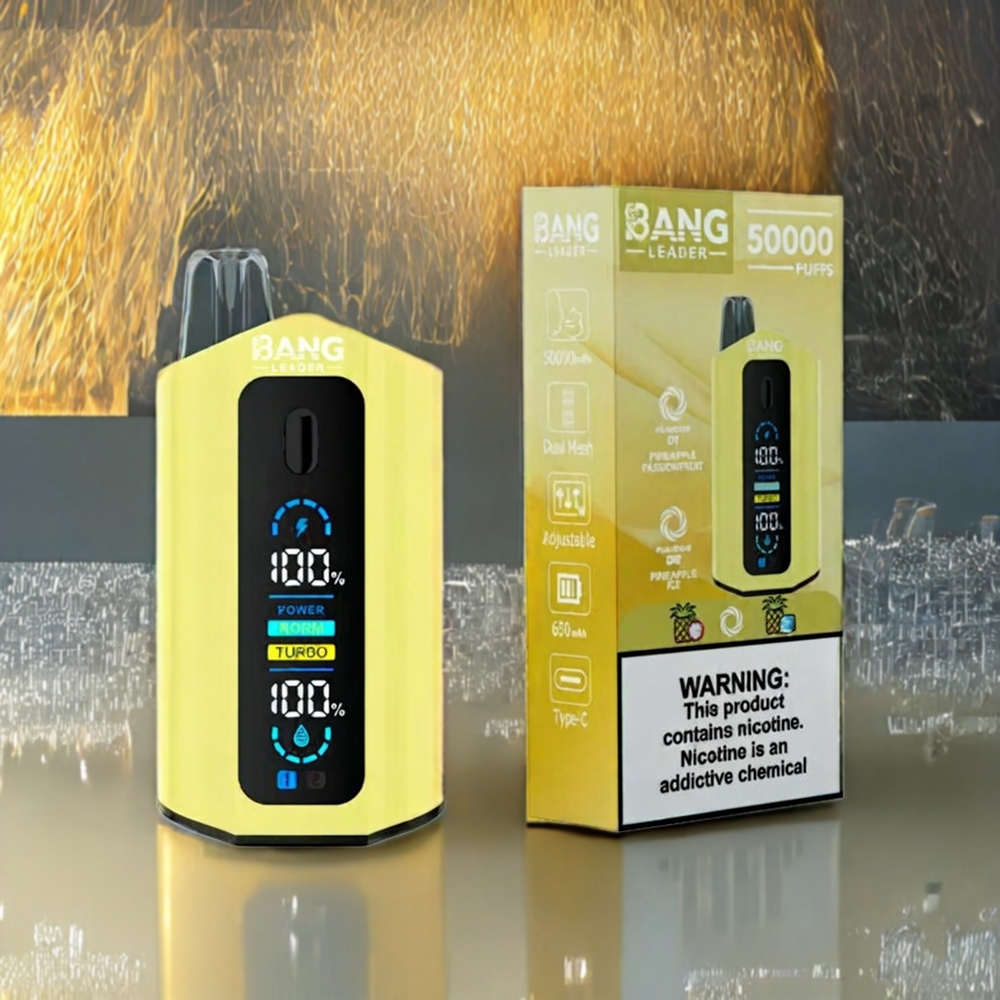 Bang Leader 50000 Puffs Einweg-Vape Ananas Maracuja Ananas Eis – 50000 Puffs, 36ml, Typ-C, Schweiz Großhandel