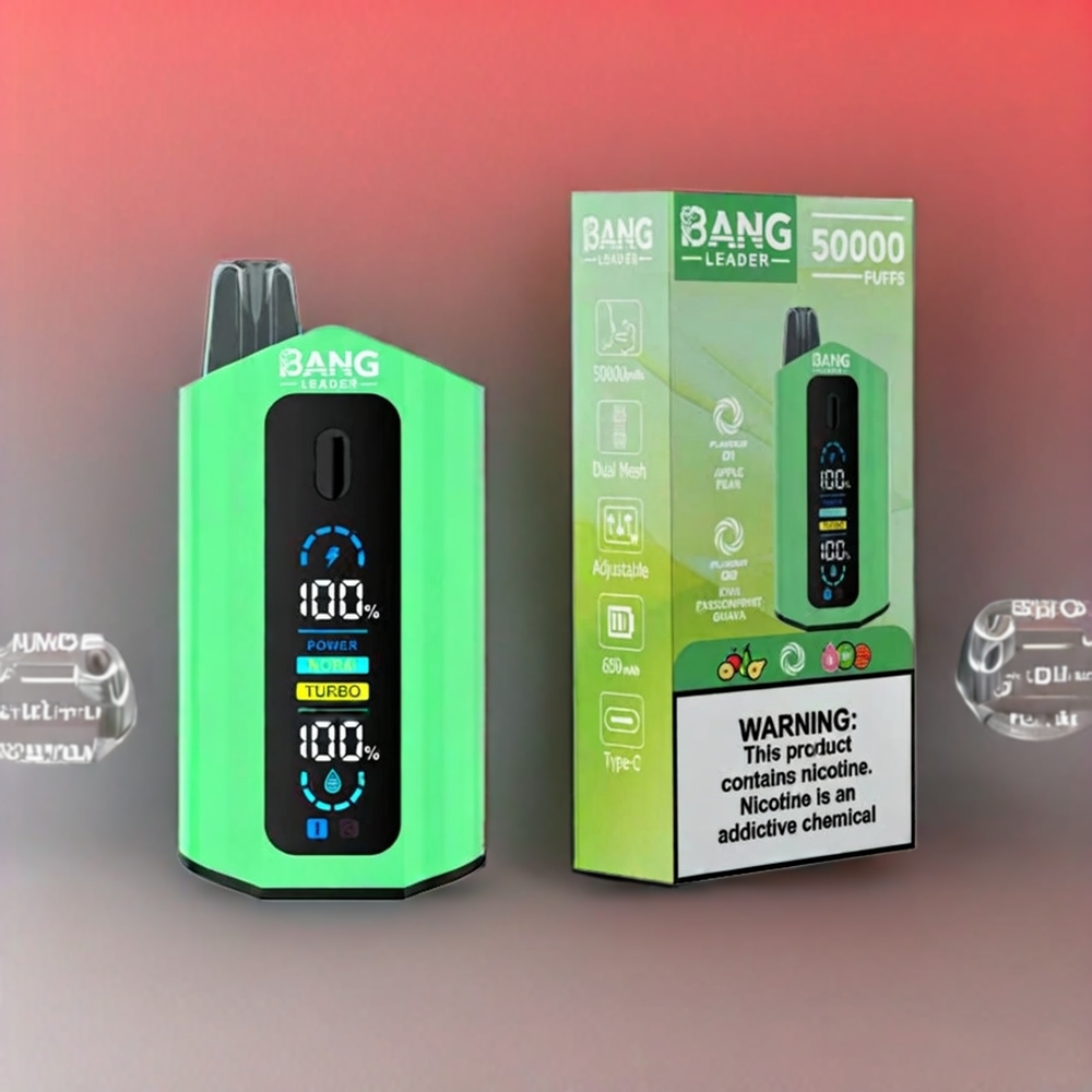 Bang Leader 50000 Puffs Einweg-Vape Apfel Birne Kiwi Passionsfrucht Guave – 50000 Puffs, 36ml E-Liquid, Schweiz Großhandel