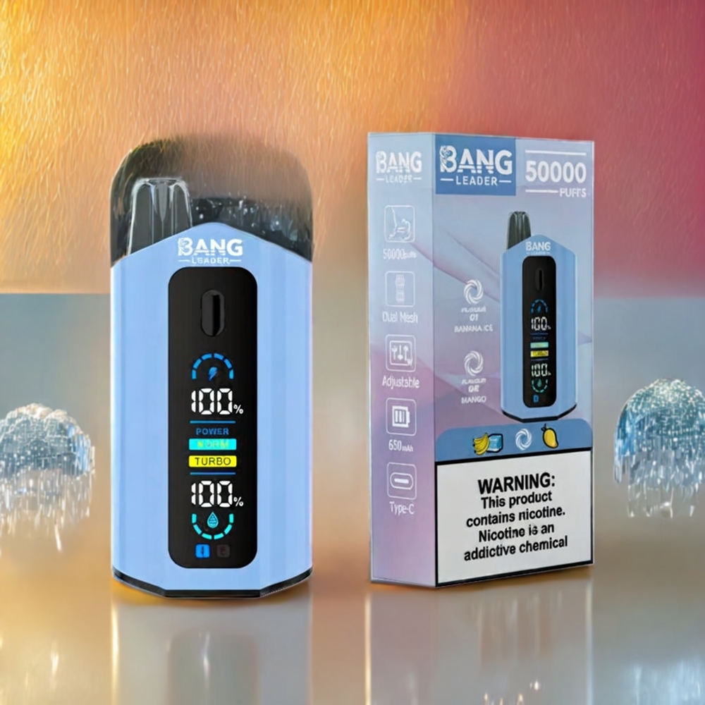 Bang Leader 50000 Puffs Einweg-Vape Banane-Eis Mango – 50000 Züge, 36ml E-Liquid, 13400mAh, Schweiz Großhandel