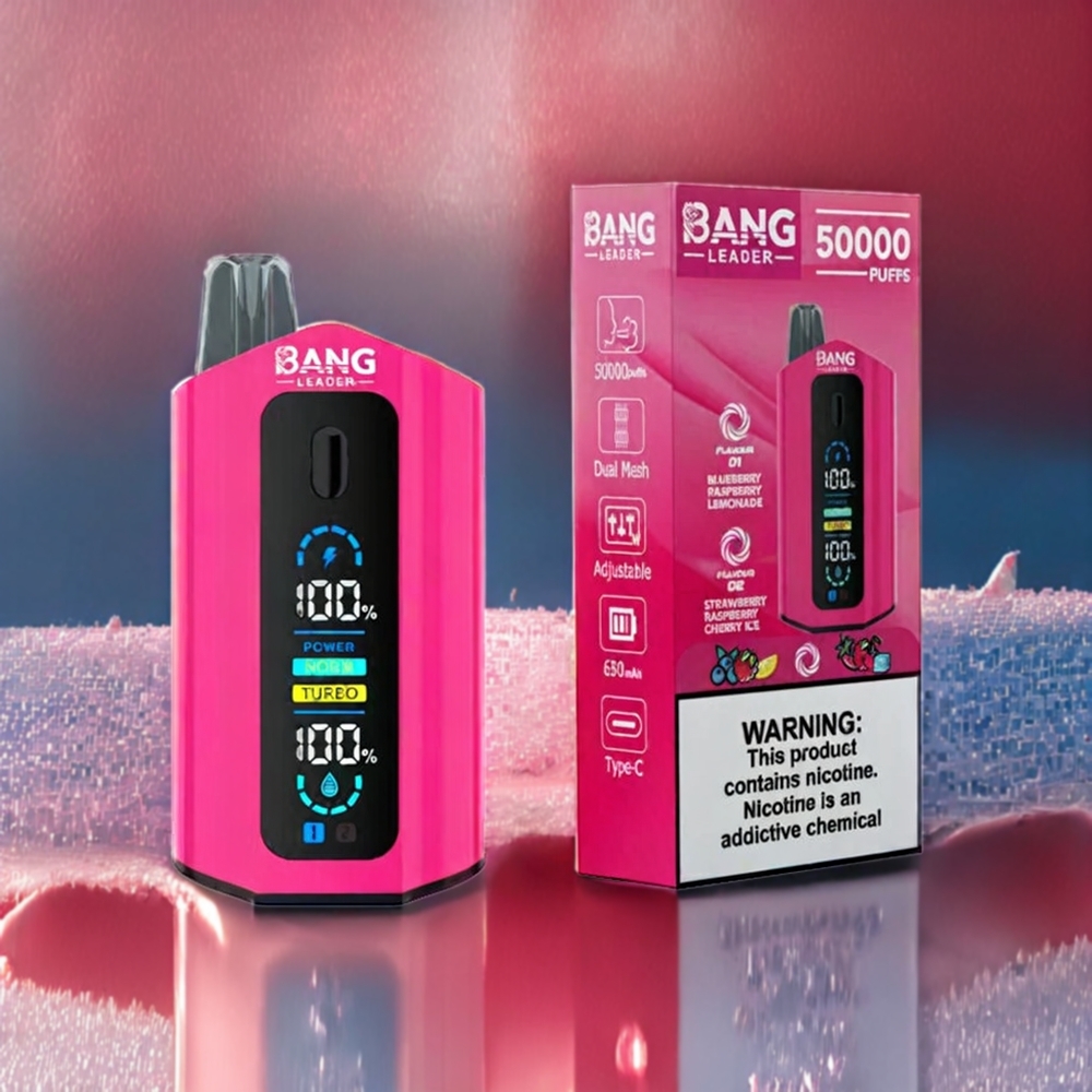 Bang Leader 50000 Puffs Einweg-Vape Blueberry Himbeere Limonade Erdbeere Himbeere Cherry Eis – 50000 Puffs, 13400mAh, 36ml, Schweiz Großhandel