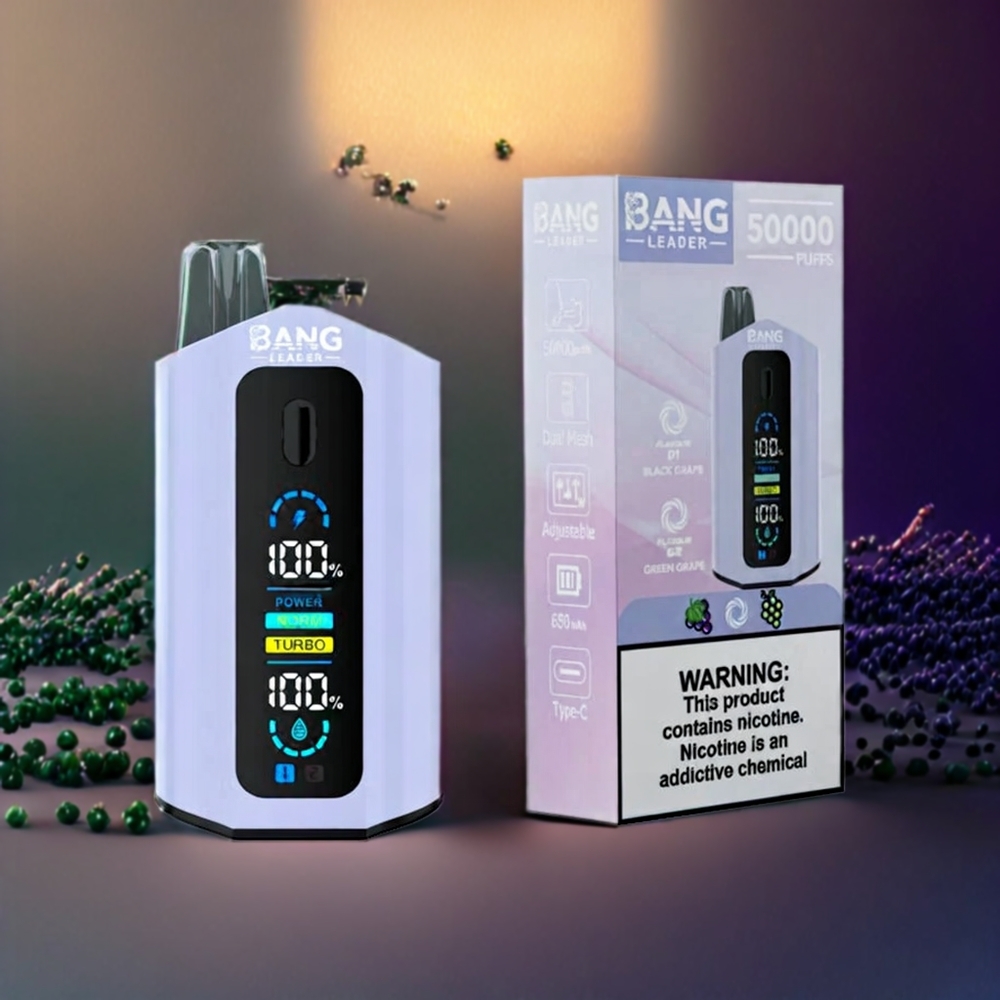 Bang Leader 50000 Puffs Einweg-Vape Schwarz Traube Grün Traube – 50000 Puffs, 36ml, Schweiz Großhandel