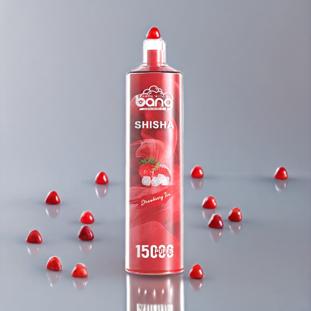 Bang Shisha 15000 Puffs Einweg-Vape Erdbeer-Eis - 23ml E-Liquid, Typ-C-Ladung, 600mAh Akku, Schweiz Großhandel