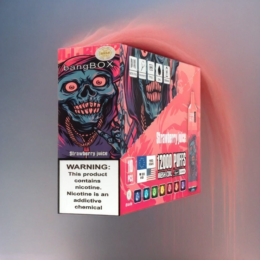 Bang Box 12000 Puffs Vape Erdbeersaft - 23ML Liquid, 650mAh Batterie, USB TYPE-C, Schweiz Großhandel